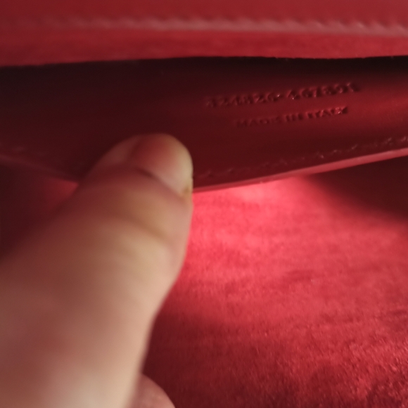 Saint Laurent Lutetia Flap clutch in red calfskin - Picture 10 of 10